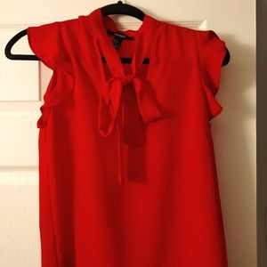 Crimson Tie Blouse